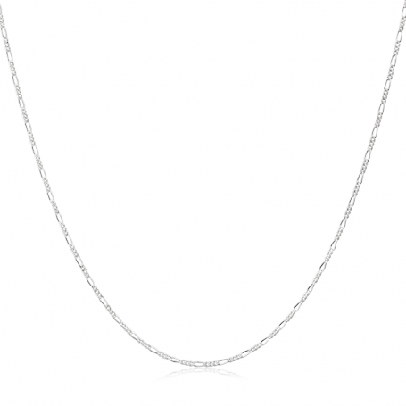 Cadena Eslabón "3x1" en Plata 45cm