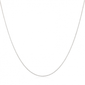 Cadena Eslabón Rolo en Plata 45cm