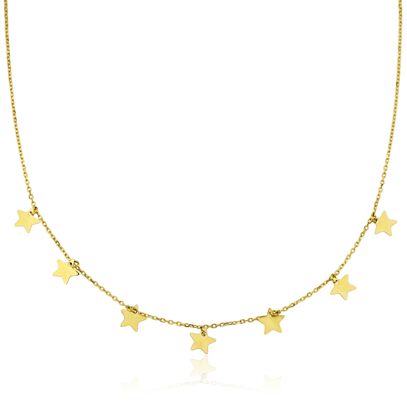 Gargantilla Estrellas Oro 18K