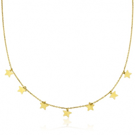 Gargantilla Estrellas Oro 18K