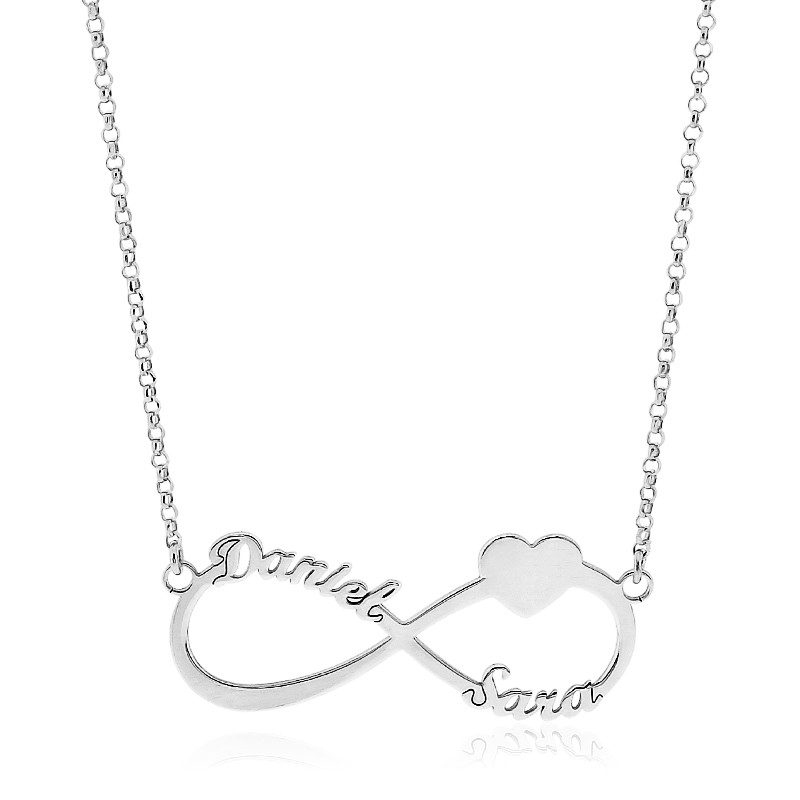 Collar Con Nombre Infinito "Corazon"