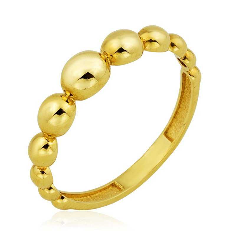 Sortija Relieve Bolas Oro 18K