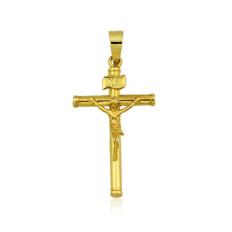 Cruz Cristo Pequeño en oro de 18K