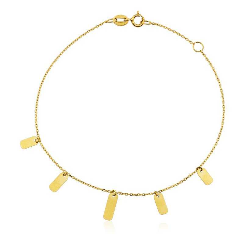 Pulsera Lingotes Lisos Oro