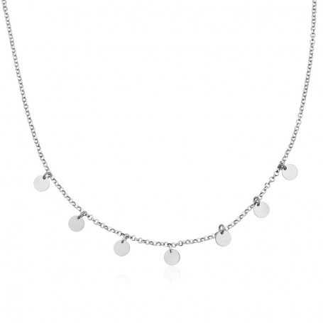 Gargantilla Discos Lisos Plata