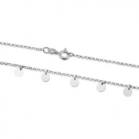 Gargantilla Discos Lisos Plata