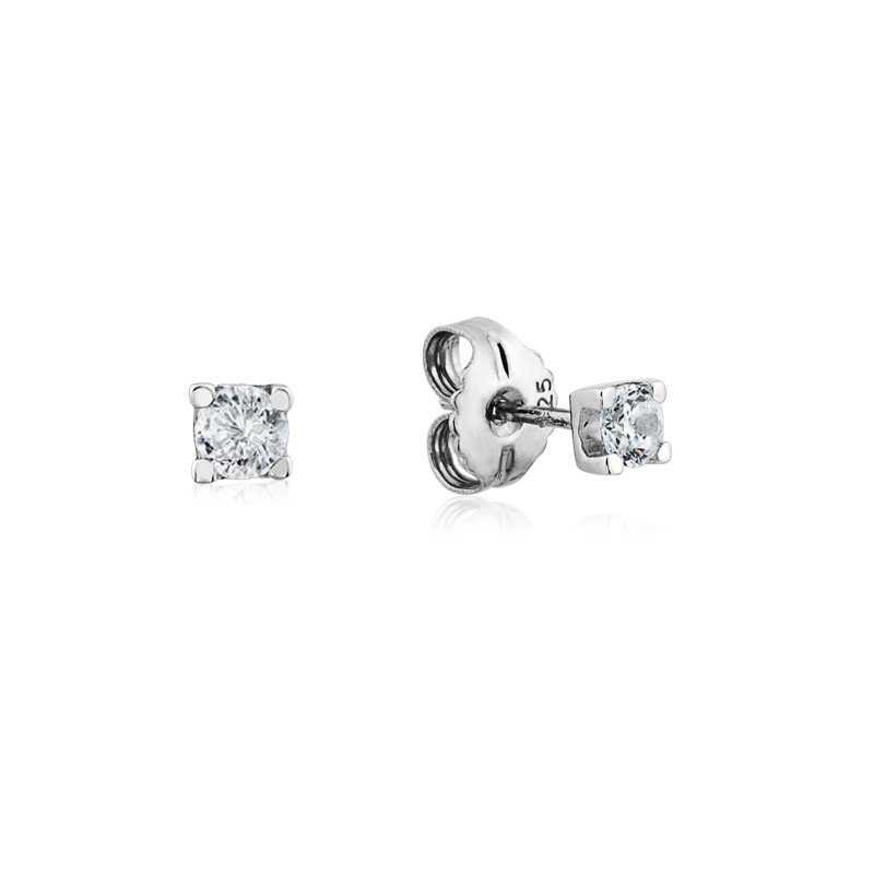 Pendientes Garra Diamante 0.50ct Oro Blanco 18K