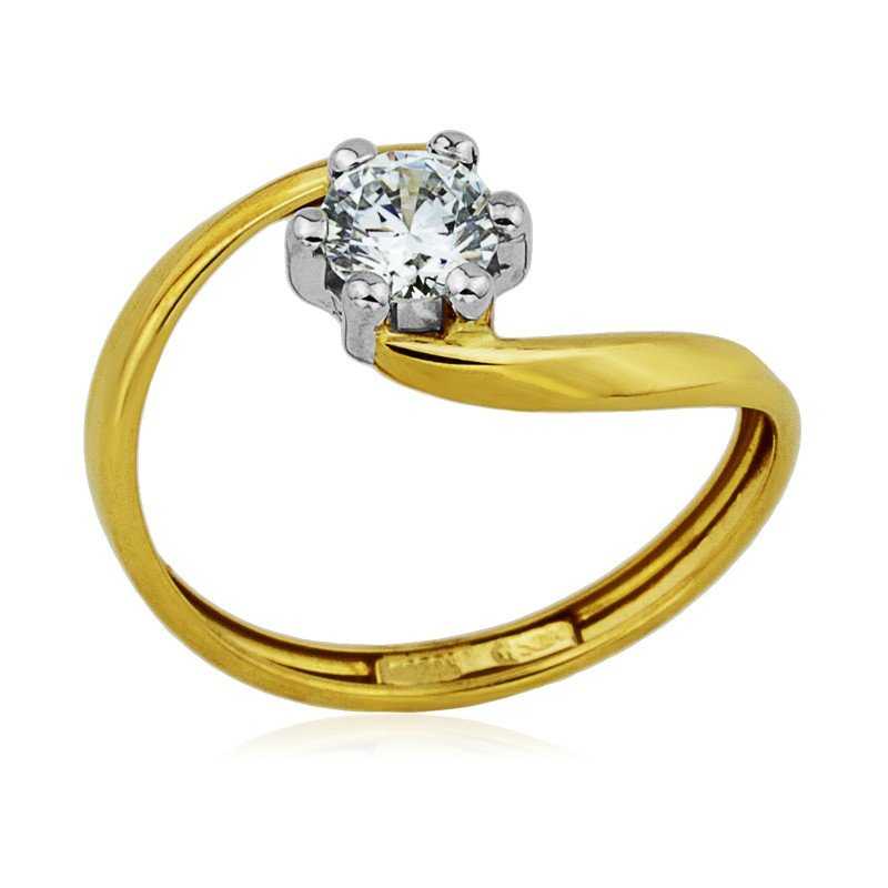 Solitario Garra Bicolor Oro 18K