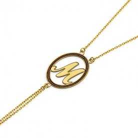 Pulsera de Dedo con Inicial Oro 18K