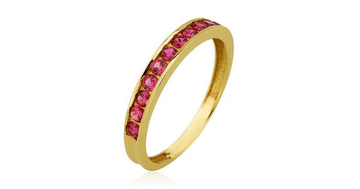 Anillo Oro Piedras Rojas | EN OFERTA | Joyerías ARESSO