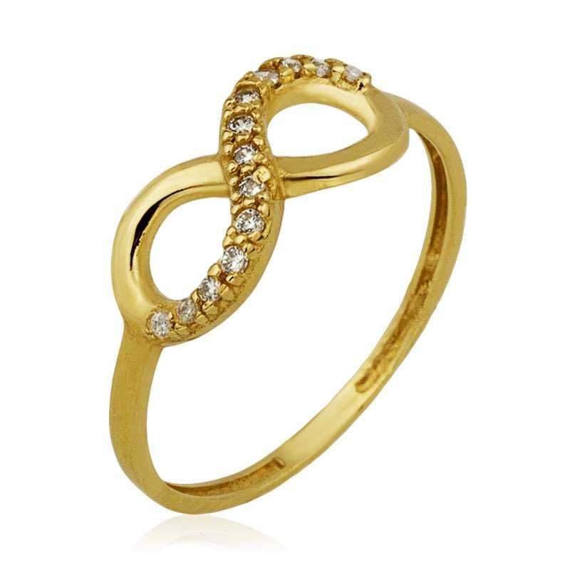 Anillo Oro Circonitas Infinito Live